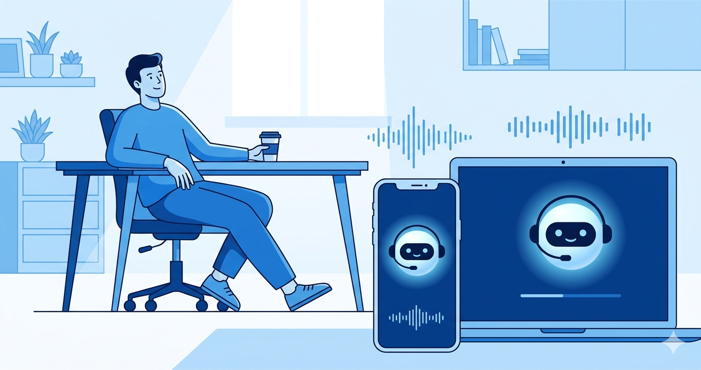 AI voice assistant making a phone call on behalf of a user